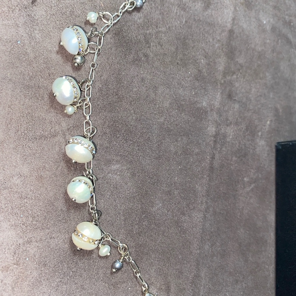 Stunning Sterling Silver Pearl Bracelet